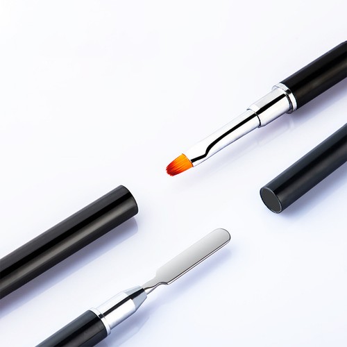 PolyGel Poly Gel Nail Art Pen SliceDual-Ended UV Brush Slice Shape Polish D - Picture 11 of 12