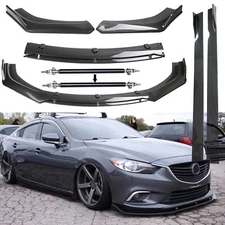 Front Bumper Lip Spoiler Splitter Carbon Fiber Side Skirt For Mazda6 2014-2018