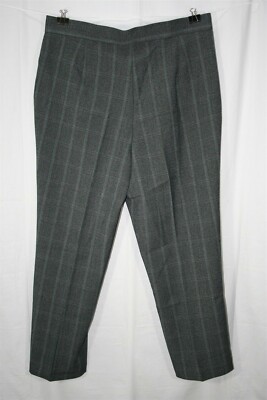 002X08 JMS 24815 Two Pocket Elastic Sides Zip Pants 14W GrayPlaid