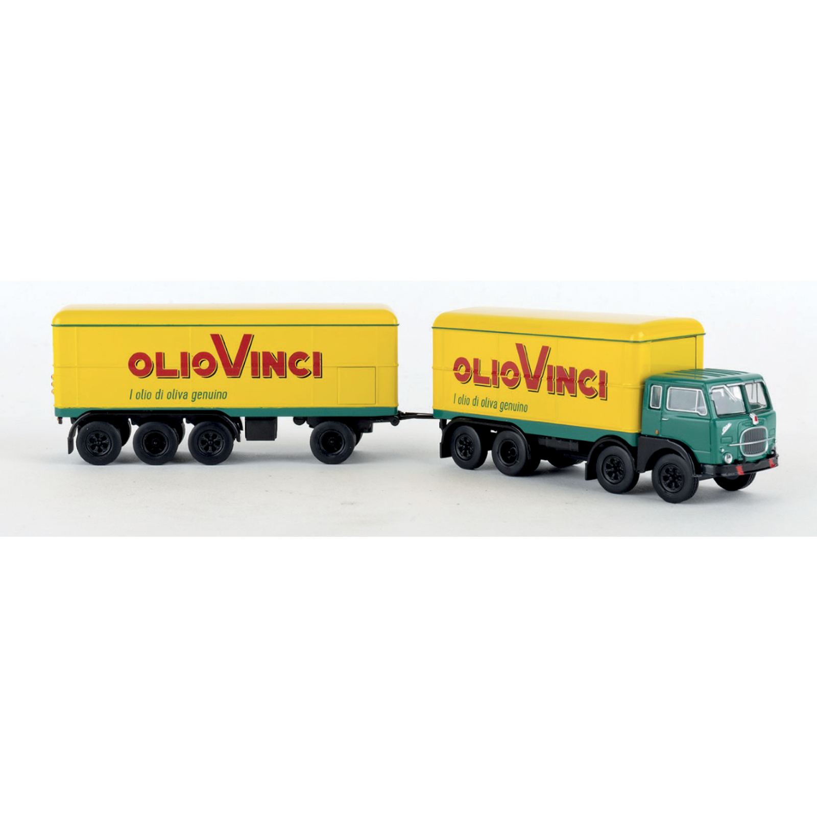 Brekina 58423 Fiat 690 Millepiedi Truck and Trailer Oil Vinci 1:87