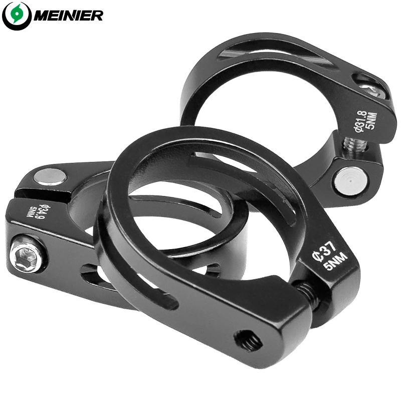 Abrazaderas ligeras para tija de sillín de bicicleta tamaño 27,2 31,6 34,9 mm abrazadera de tubo de asiento negro Foto 3 de 4