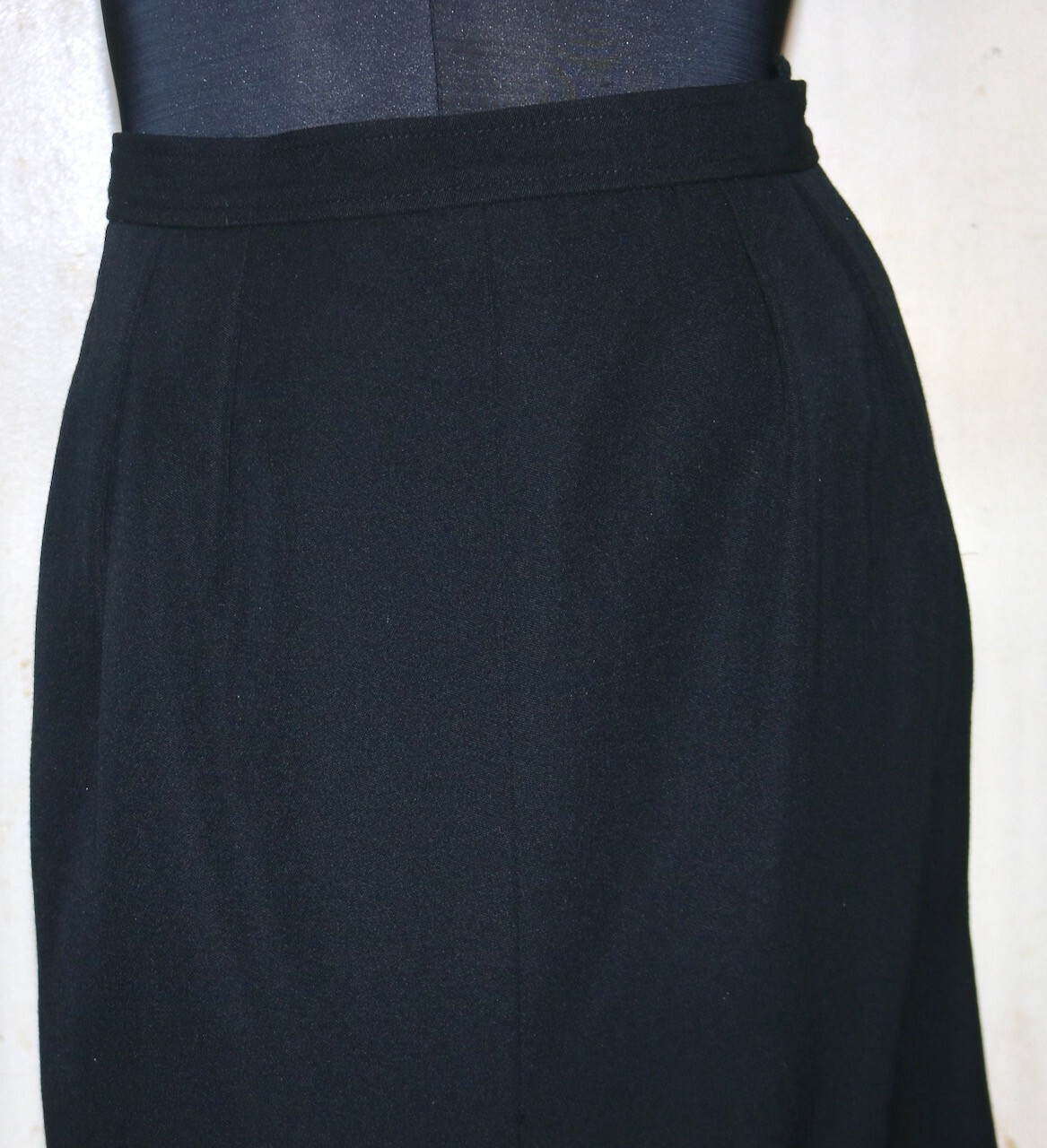 YVES SAINT LAURENT rive gauche gonna smoking laterale nera a righe 42 YSL vintage