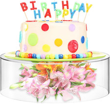 Clear Acrylic Cake Stand Dessert Display Cupcake Stand with Hollow Bottom round