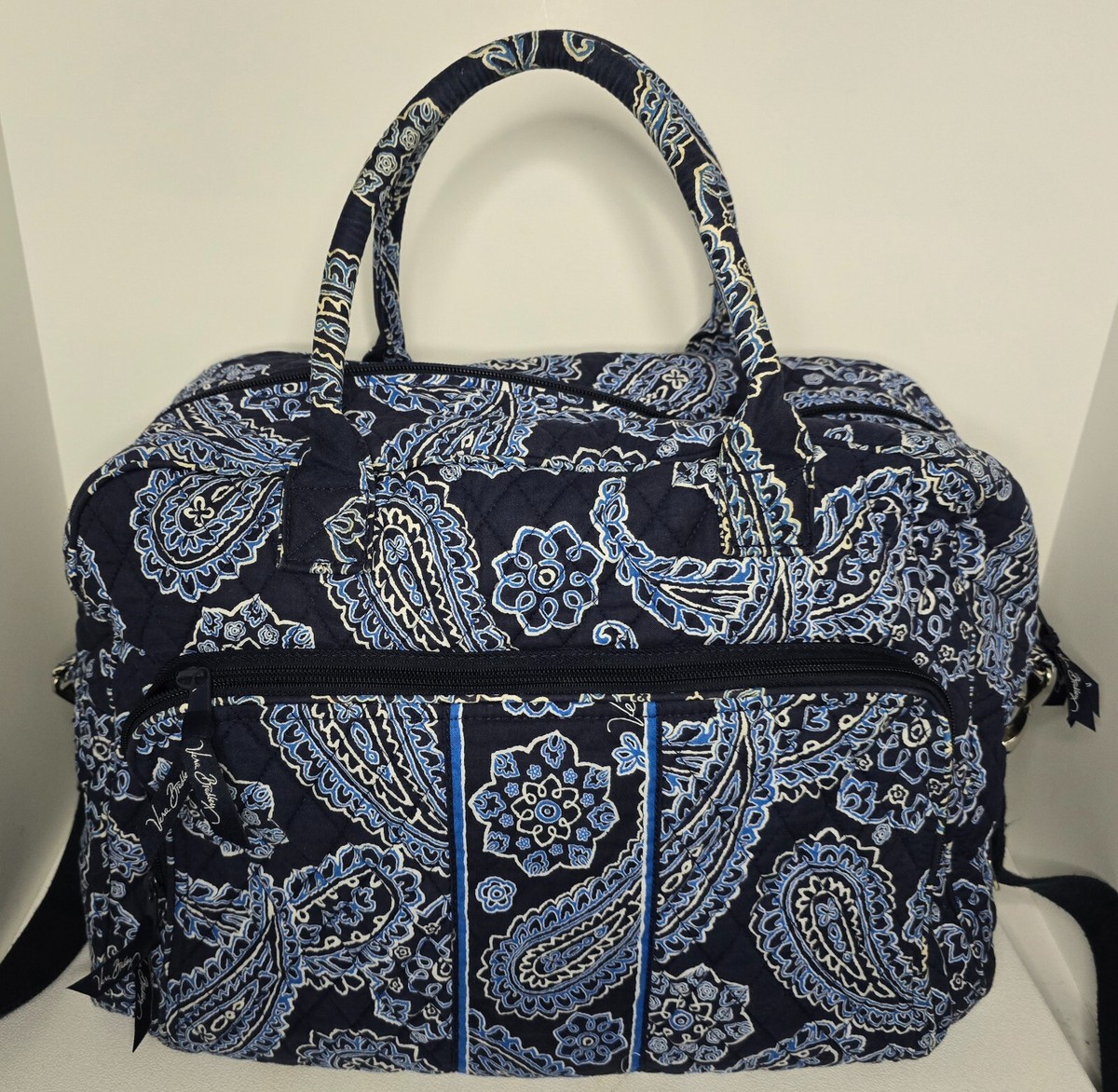 VERA BRADLEY Blue Paisley Weekender Travel Carry On Bag | eBay