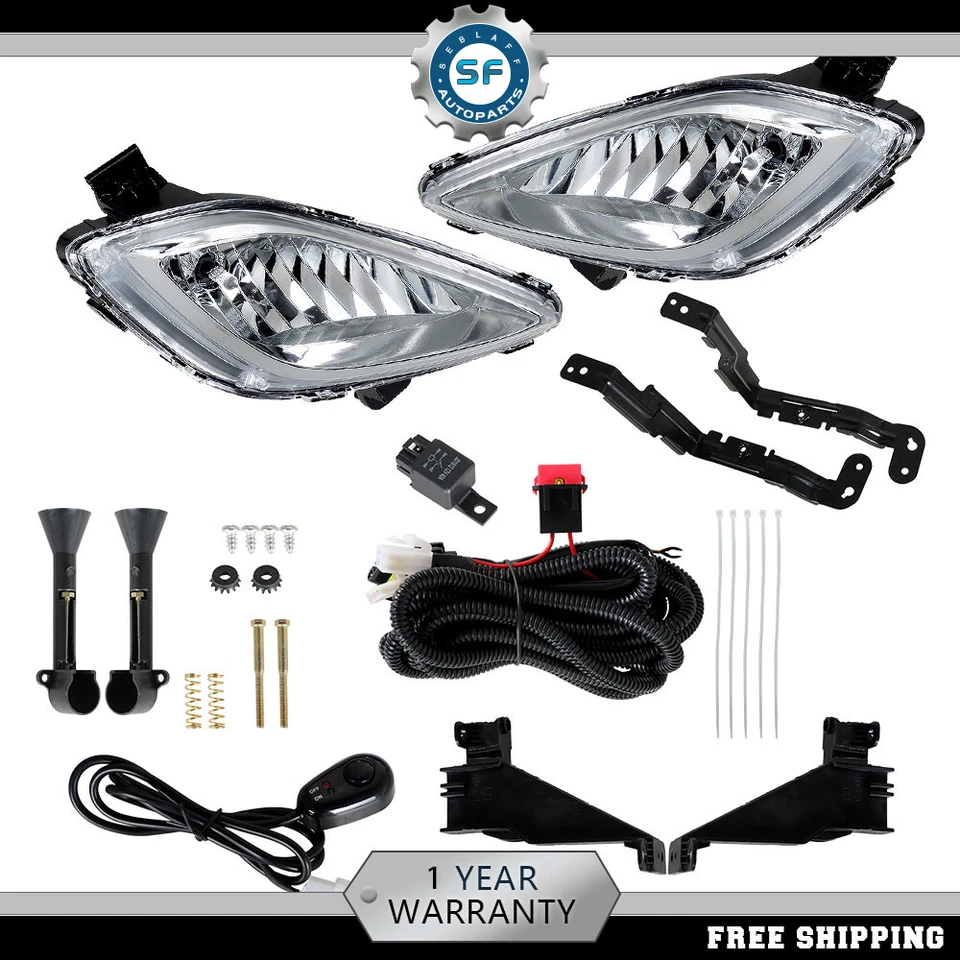 Par de faros antiniebla de conducción para parachoques delantero para Hyundai Elantra 2011-2013 Foto 3 de 4