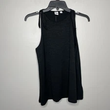 GAP Sleeveless Top Women Small NEW Jersey Knit Tie-Strap Black Stretch