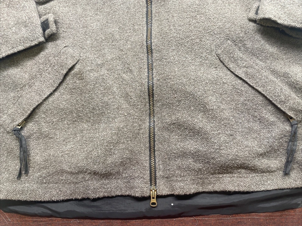 VTG Quiksilver Lightweight Jacket Wool Blend Made In USA Pockets Collard Flannel - Image 4 of 4