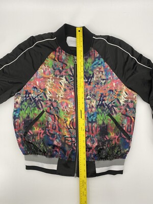 Eleven Paris X Banksy Art Pray LARGE Lined Men's Bomber Jacket RARE  COLLECTIBLE