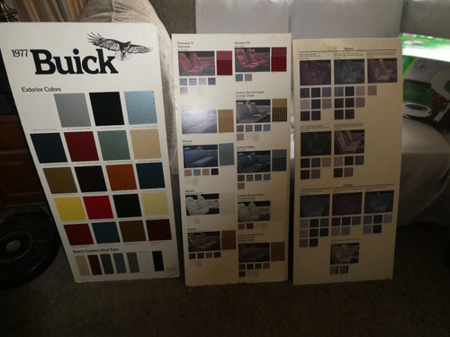 1977 BUICK PASSENGER CAR EXTERIOR COLORS PAINT CHART DEALERSHIP