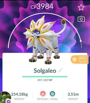 Pokémon GO Solgaleo Max CP Level 40 / Level 50 – Unlock 2nd Charge