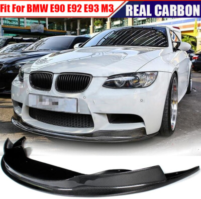 Fits BMW E90 E92 E93 M3 2005-2011 REAL CARBON Front Bumper Lip Spoiler bodykit