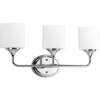 Progress Lighting P2803-15 3-light Bath With Etched White Oval Shaped Glass Shad on sale Progress Lighting P2803-15 3-light Bath With Etched White Oval Shaped Glass Shad on sale