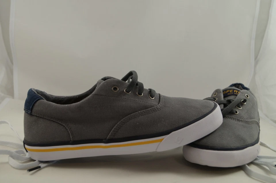 Sperry Striper II Since 1935 EU 37 US 5M JUGENDSCHUHE Grau Canvas - Bild 4 von 4