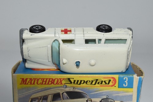 B8 1:60 3INCH 3 INCH MATCHBOX SUPERFAST 3 MERCEDES BENZ BINZ AMBULANCE EXIB - Bild 12 von 16