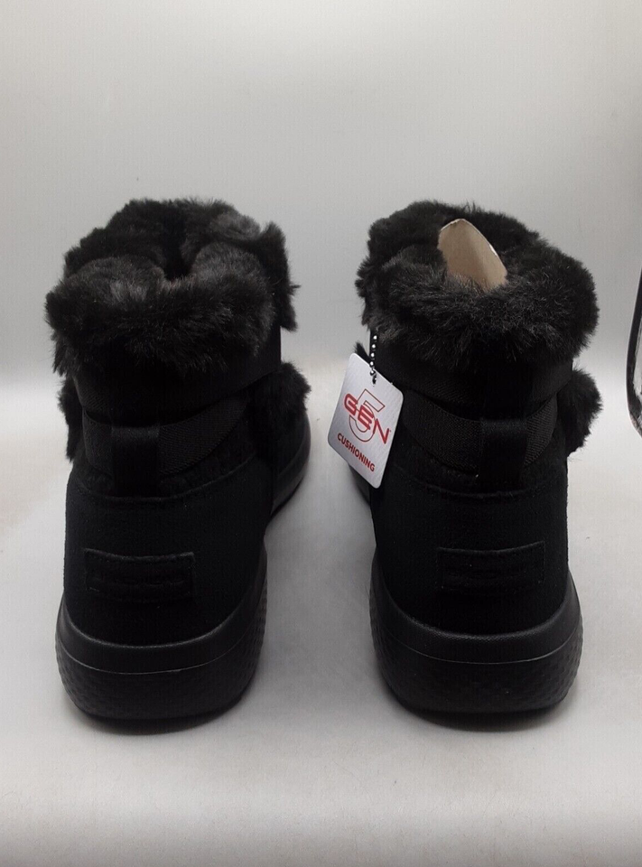 New Skechers On The Go City 2 Cozy Vibe Boots Women's Black Suede Size