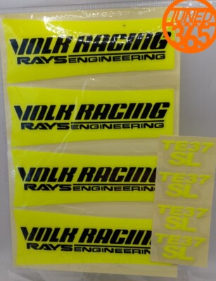 Volk Racing Wheel Rays Engineering Te37 Aufkleber Aufkleber Gelb Vinyl Legierung UK