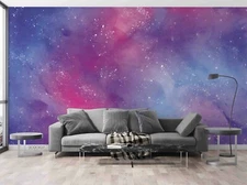 3D Colorful Starry Sky Wallpaper Wall Mural Removable Self-adhesive Sticker 733