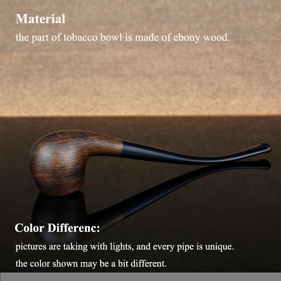 wooden tobacco pipes australia High Quanlity Ebony Wood Pipe Handmade Tobacco Pipes Wooden Smoking Pipe