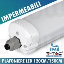 PLAFONIERA LED IP65 60 120 150 cm VTAC COLORE LUCE BIANCO NATURALE FREDDO