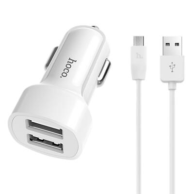 KFZ Lade Gerät Dual Adapter micro USB Auto PKW Ladekabel 12V für Samsung Xiaomi