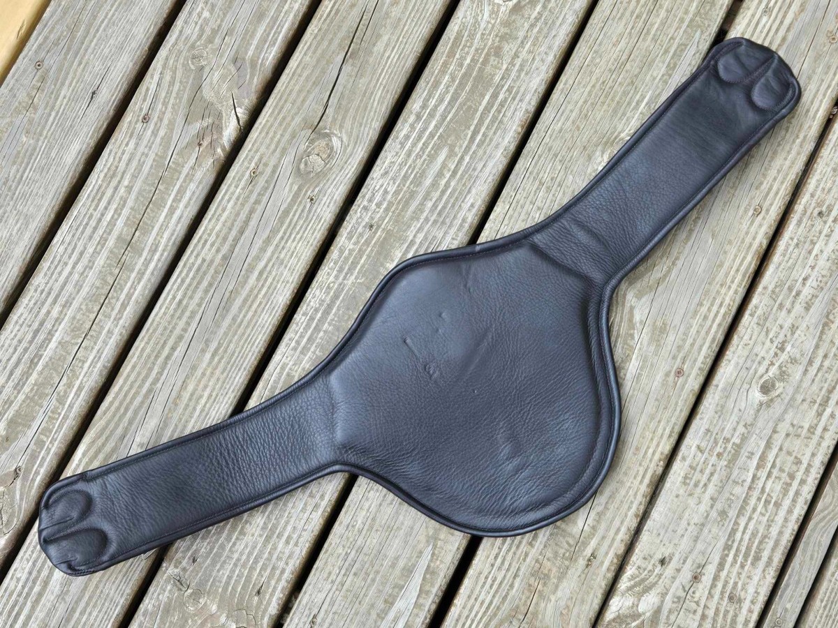 Ceinture De Dressage Rembourrée Devoucoux Chiberta Neuve, Taille 32-80 Cm, Cuir Noir