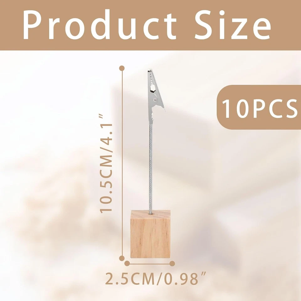 Fotohalter mit Klammern 10 Stück,Postkartenhalter,Memo Clip Halter Ständer,Fotoa - Bild 2 von 4