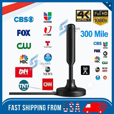 300 Miles Upgraded TV Antenna Digital HD Antenna Indoor HDTV 1080P 4K Long Range