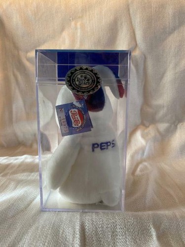 PEPSI 100th Anniversary White Bunny Bean Plush in Case factory sealed - Picture 3 of 3