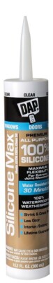 Dap 7079808791 Silicone Max Premium All Purpose 100% Silicone, Clear, 10.1-oz. -