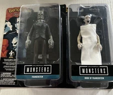 BendyFigs Universal Monsters Frankenstein & The Bride Of Frankenstein Noble Fig