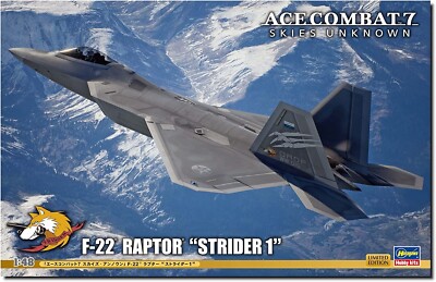 Hasegawa Ace Combat 7 Skies Unknown F-22 Raptor Strider 1 1/48