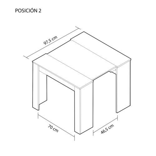 Mesa de comedor, mesa consola extensible mesa cocina recibidor, Consola - Imagen 11 de 32