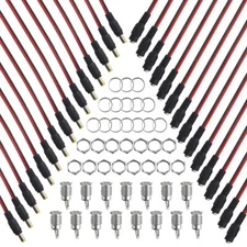30 Pcs Dc Power Pigtail Connectors 2.1 X 5.5mm Male And Female W/ 30v 10a Dc Pow