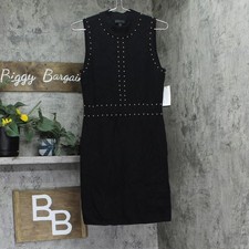 guess Womens Sleeveless Studded Bodycon Veronika Sweater Dress Jet Black XL