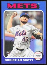 2024 Topps Heritage High Number CHRISTIAN SCOTT Blue Border SP Rookie Card #587