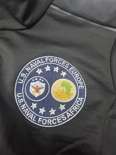 Black Port Authority Jacket With U.S. Naval Forces Europe Africa image 2
