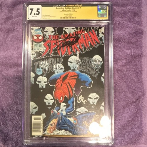 Marvel The Amazing Spider-Man #417 CGC 7.5 Stan Lee Autograph Comic Book