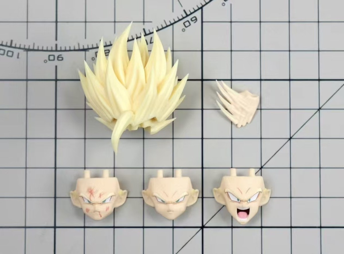 Air x HM Studio AH006 ssj2 Gohan 1/12 shf yellow Hair Head Sculpt