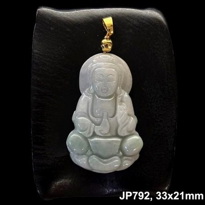 Natürlicher Jade Jadeit Anhänger ''Der Buddha'' für Glück und Gesund, mit Halskette