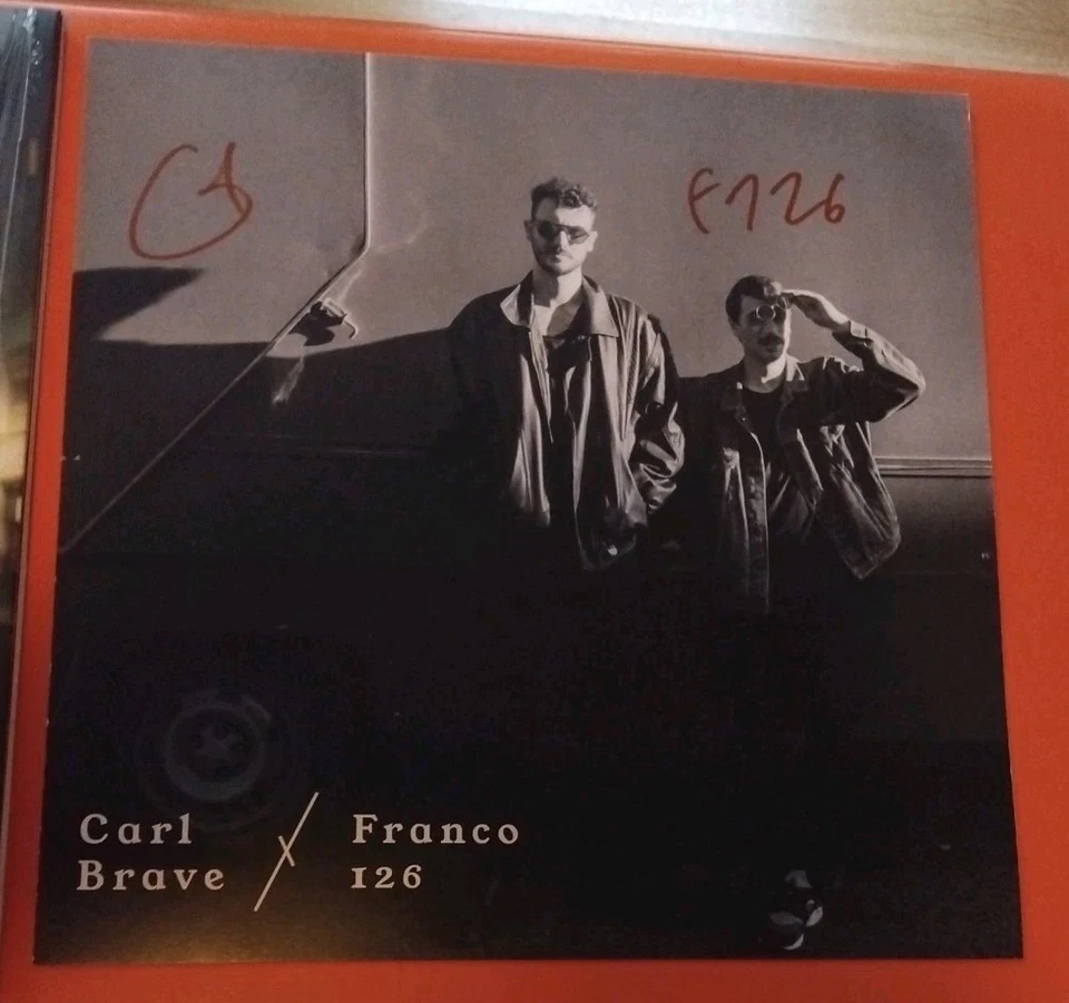 CARL BRAVE FRANCO 126 Polaroid LP Vinile AUTOGRAFATO COLORATO ROSSO Hip Hop - Immagine 3 di 4