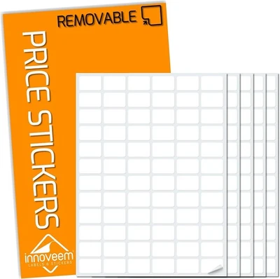 INNOVEEM Price Stickers Easy Peel Off - 360 x Small Labels Stickers, 20 x