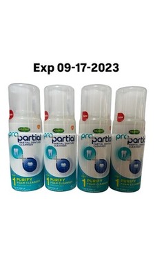 4 Polident Pro Partial Foam Denture Cleanser Cleaner Step 1, Exp.09/23* NEW