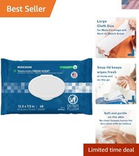 Gentle Scented Cleansing Wipes for Adults - 48 Count, Rinse-Free Convenience
