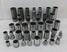 Snap-on Socket Lot 1/2 3/8 Drive SW TW SF S Deep Shallow + Drivers USA 36 Pcs!!!