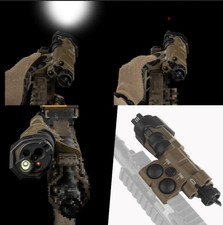Tactical Functional Version Red,Green Laser Flashlight Rail Mount MAWL-C1