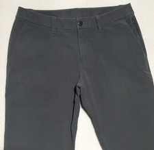 Lululemon ABC Slim Fit Twill Pants Men  s 33 Gray Stretch Cotton Trouser READ 