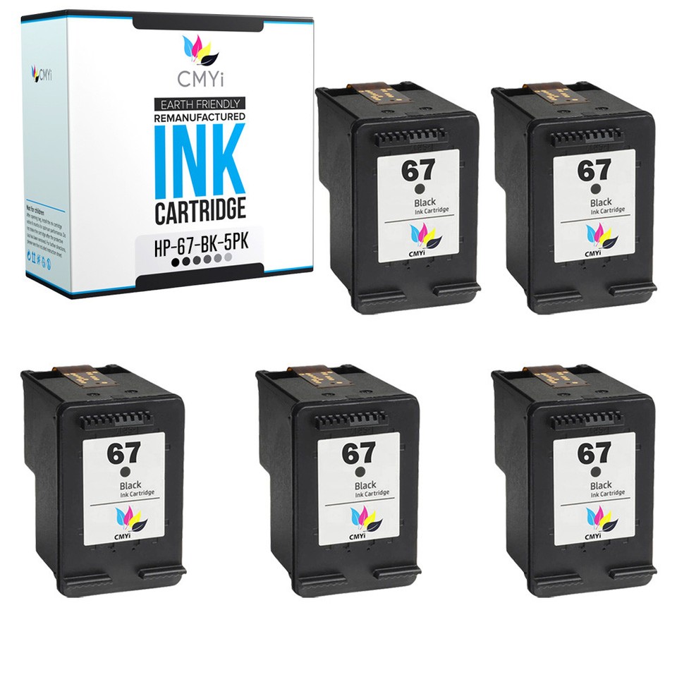 Compatible HP 67 Black Color Ink Cartridges Lot Combo Pack | eBay