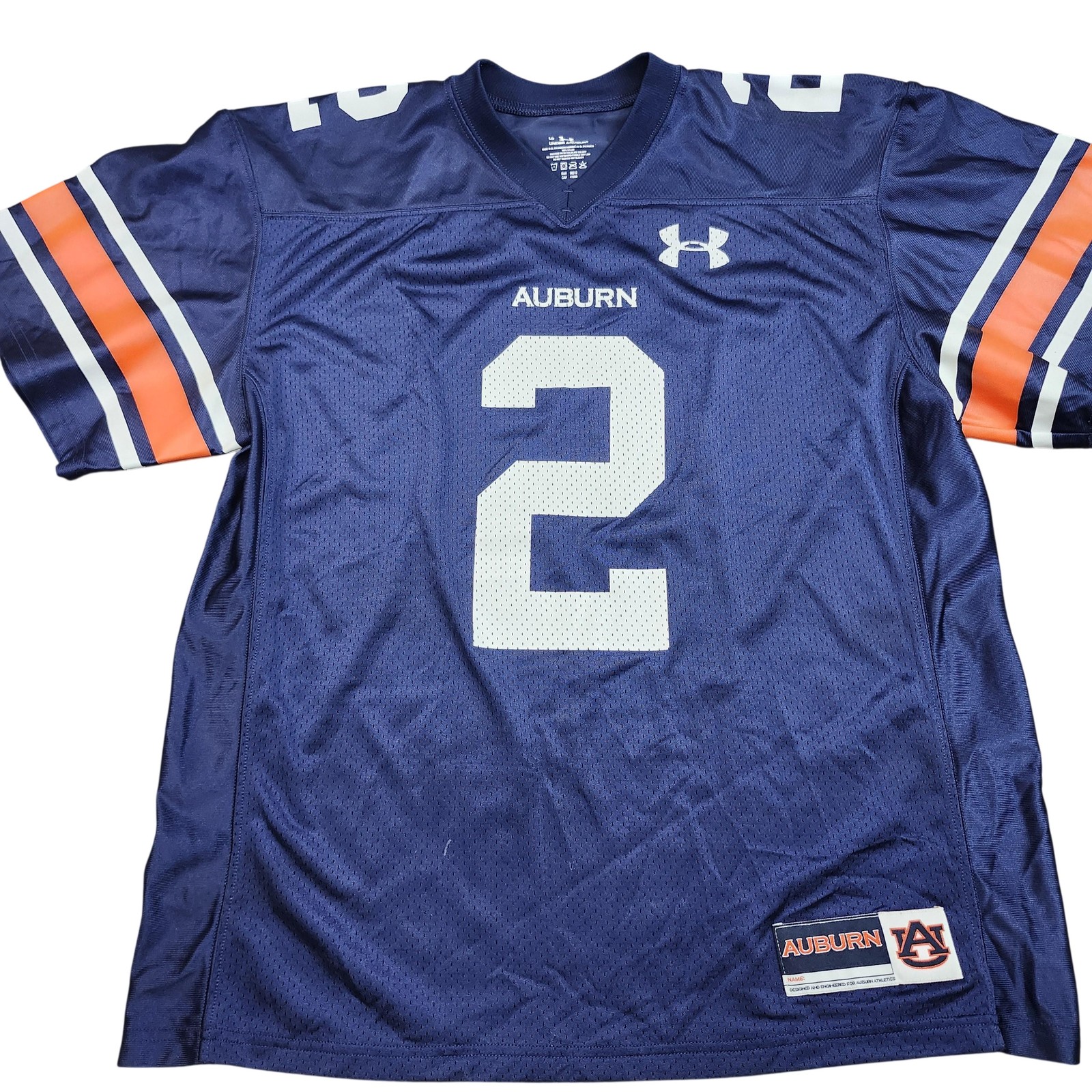 Auburn Tigers Jersey Mens Large Blue NCAA Football Under Armour Number 2
