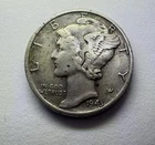 1943 W Mercury Dime