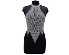 Medieval Chainmail Top Aluminum 10mm Butted Rings Women  s Cosplay Costume